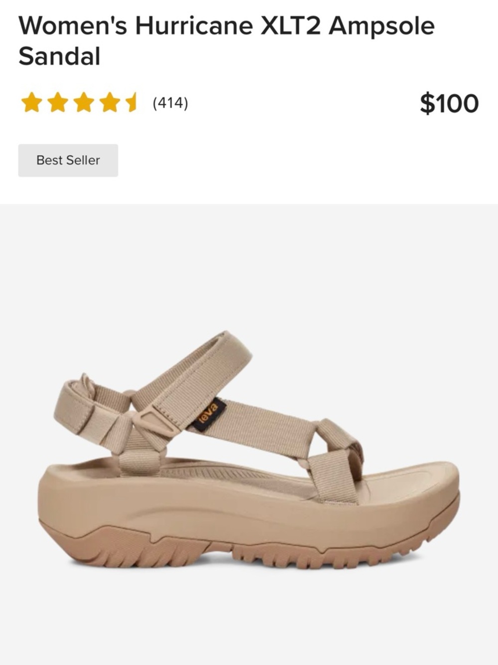 Teva Women's Hurricane XLT2 Ampsole Sandal — Taupe